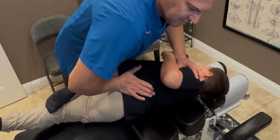 patient getting drop table treatment in Ontario